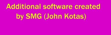 Great (Killer) software written by SMG (John Kotas).